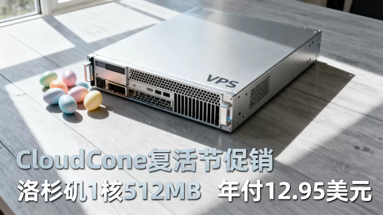 CloudCone复活节促销VPS值得买吗，洛杉矶1核512MB年付12.95美元