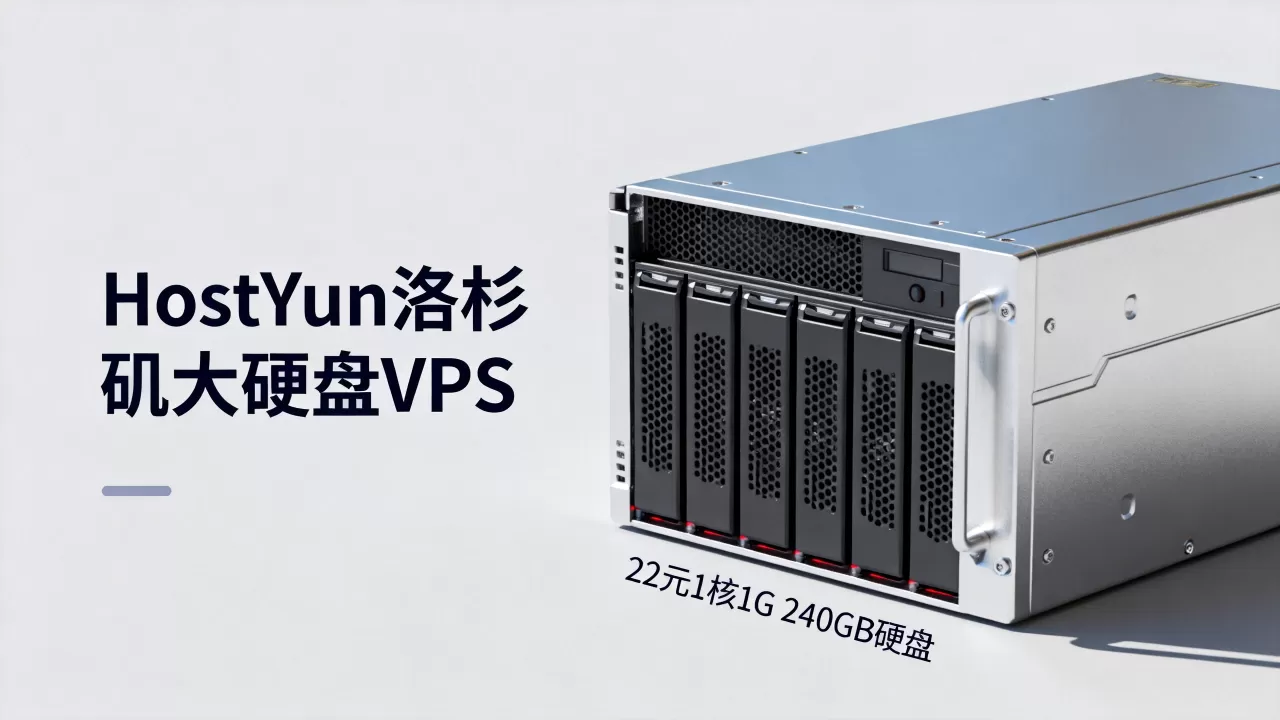 HostYun洛杉矶大硬盘VPS好用吗?22元1核1G 240GB硬盘怎么选 HostYun洛杉矶大硬盘VPS好用吗?22元1核1G 240GB硬盘怎么选
