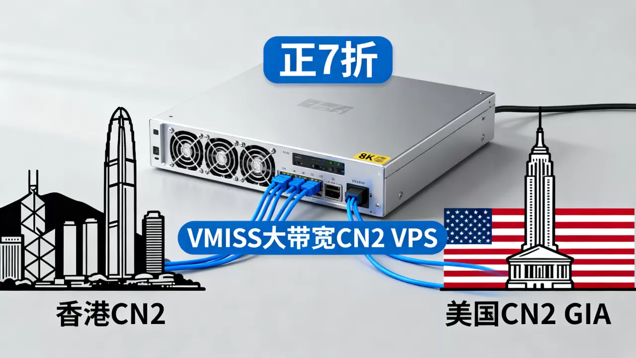 VMISS大带宽CN2 VPS正7折值得买吗?香港CN2美国CN2GIA哪家强 VMISS大带宽CN2 VPS正7折值得买吗?香港CN2美国CN2GIA哪家强