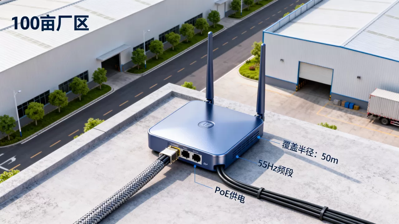 公司网络怎么覆盖100亩？100亩厂区WiFi覆盖方案