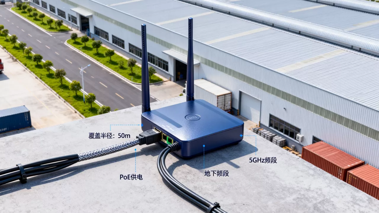 公司网络怎么覆盖100亩？100亩厂区WiFi覆盖方案
