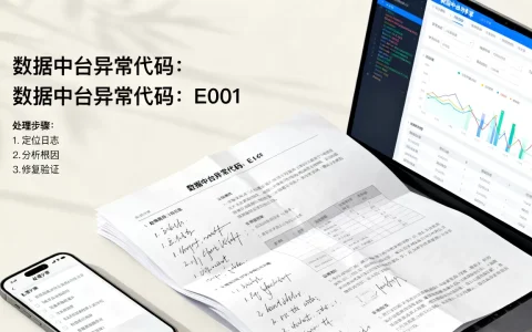 公司数据中台异常文档如何解读？数据中台异常处理方案