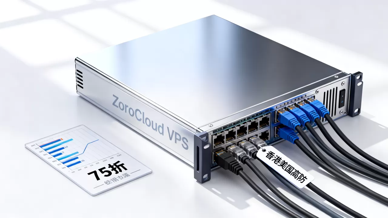ZoroCloud VPS全场75折真的划算吗？香港美国高防VPS推荐