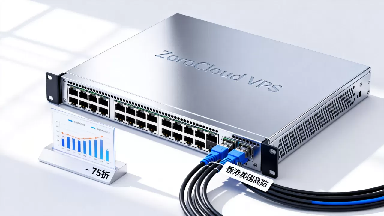 ZoroCloud VPS全场75折真的划算吗？香港美国高防VPS推荐