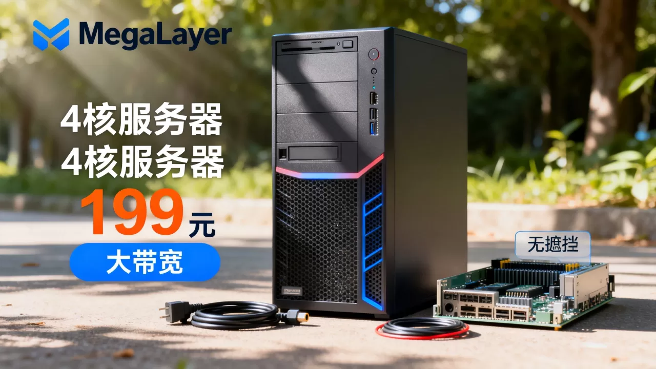Megalayer国庆4核服务器低至199元值得买吗？千元大带宽服务器推荐