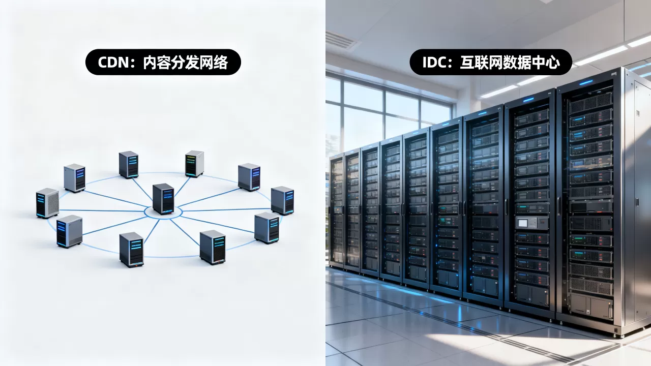 CDN和IDC产品有啥区别？CDN和IDC区别是什么