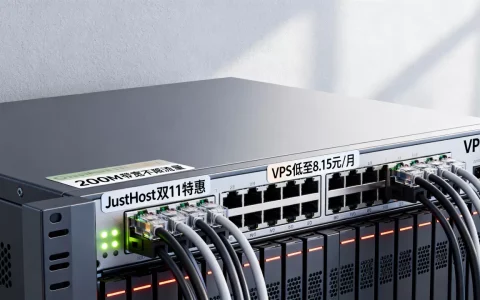 JustHost双11VPS低至8.15元/月，200M带宽不限流量稳定吗
