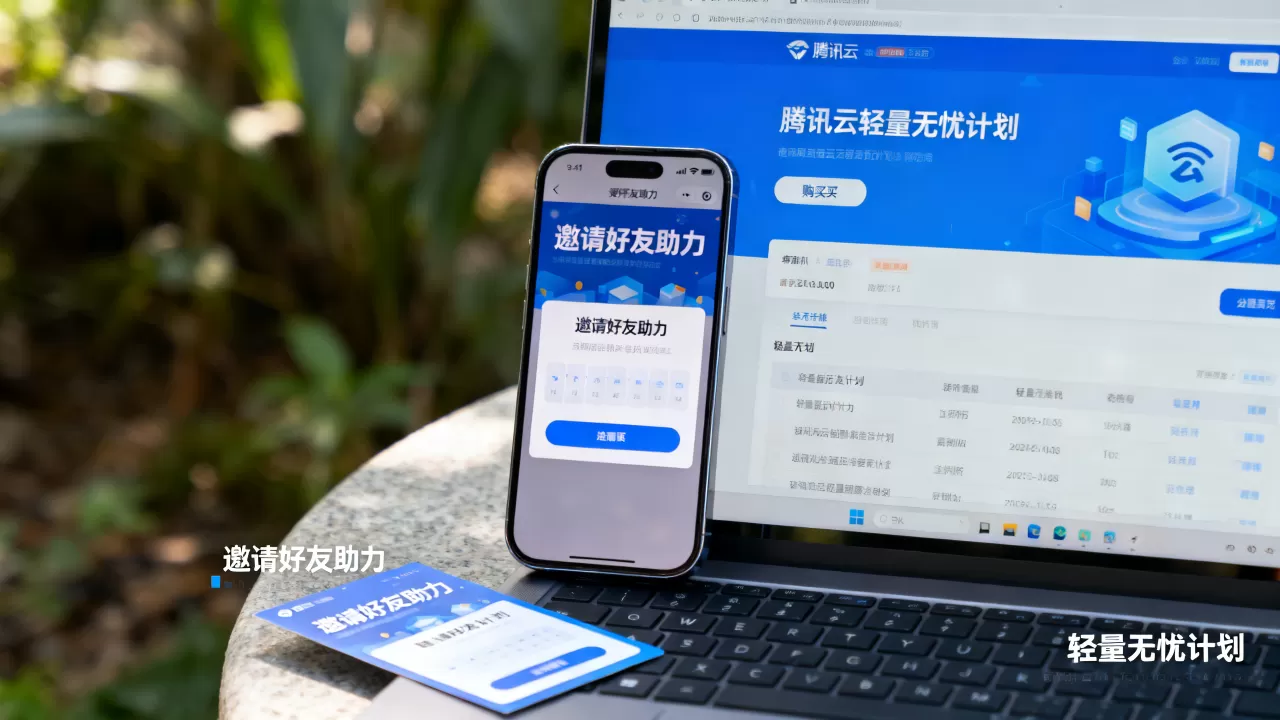 如何邀请好友助力获腾讯云无忧实例资格？腾讯云轻量无忧计划怎么买