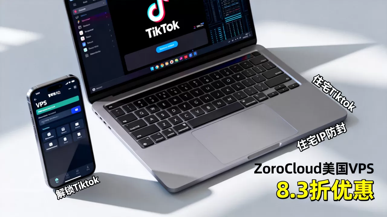 ZoroCloud美国VPS8.3折能解锁Tiktok吗?美国住宅IP防封教程 ZoroCloud美国VPS8.3折能解锁Tiktok吗?美国住宅IP防封教程
