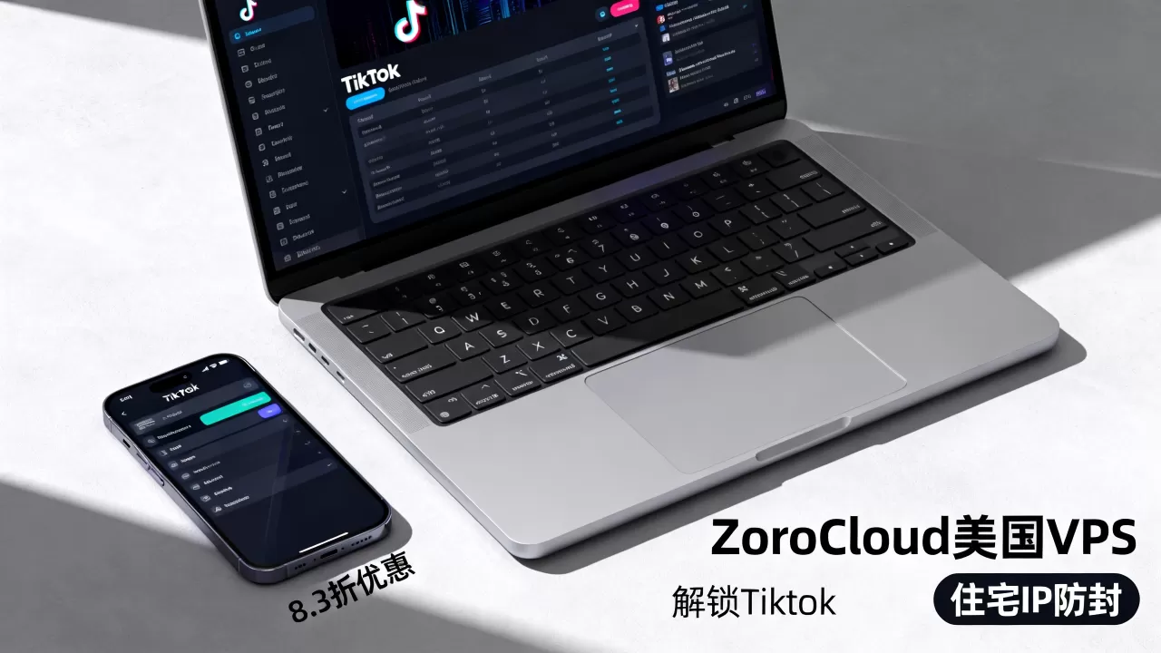 ZoroCloud美国VPS8.3折能解锁Tiktok吗?美国住宅IP防封教程 ZoroCloud美国VPS8.3折能解锁Tiktok吗?美国住宅IP防封教程