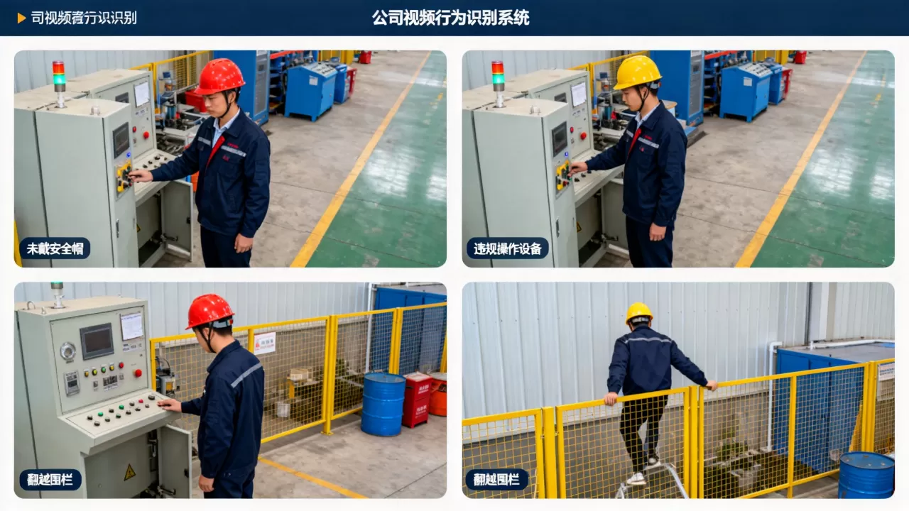 公司视频行为识别系统能识别哪些违规动作？