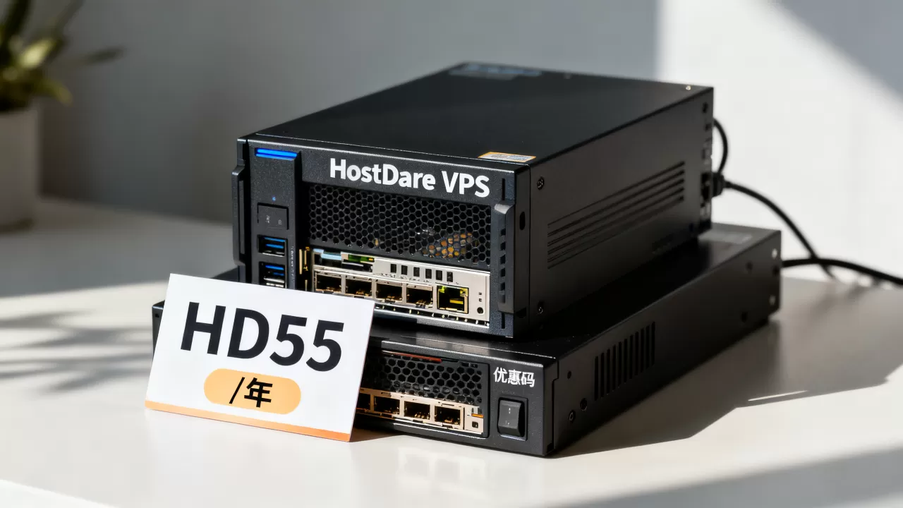 HostDare五五折优惠码怎么领？洛杉矶VPS年付17美元起靠谱吗