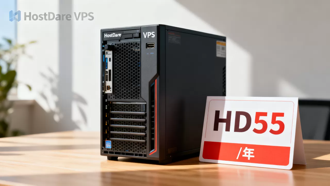 HostDare五五折优惠码怎么领？洛杉矶VPS年付17美元起靠谱吗