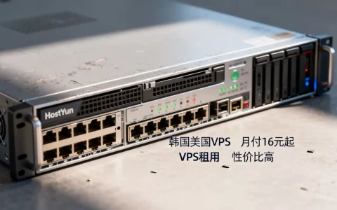 HostYun韩国美国VPS月付16元起靠谱吗？VPS租用哪家性价比高