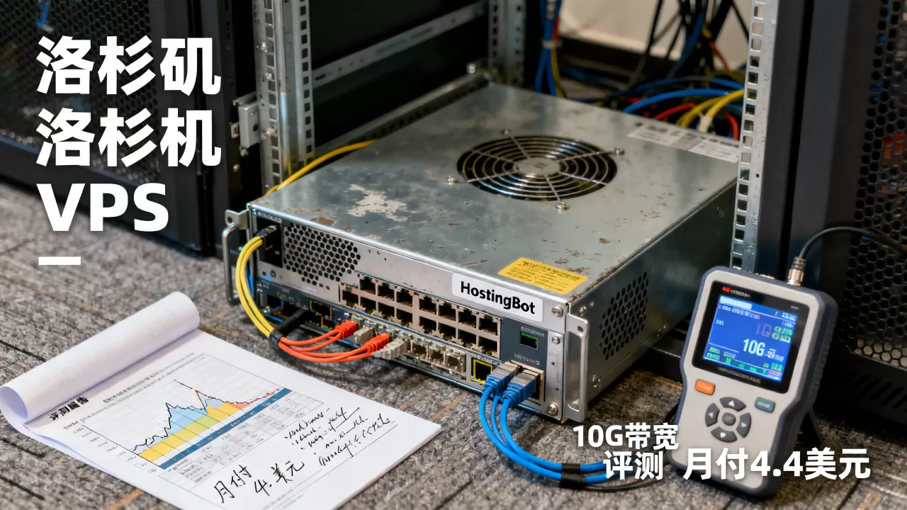 HostingBot美国VPS月付4.4美元靠谱吗，洛杉矶机房10G带宽评测