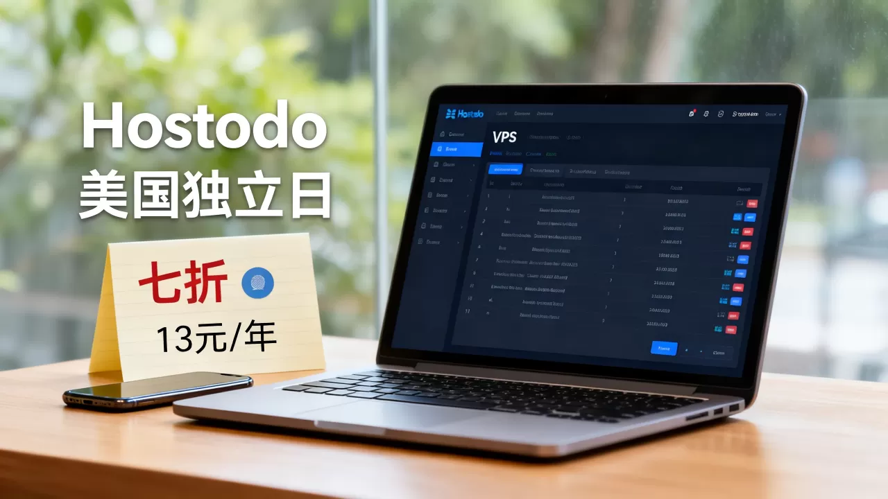 Hostodo美国独立日VPS七折低至13元/年？美国便宜VPS推荐