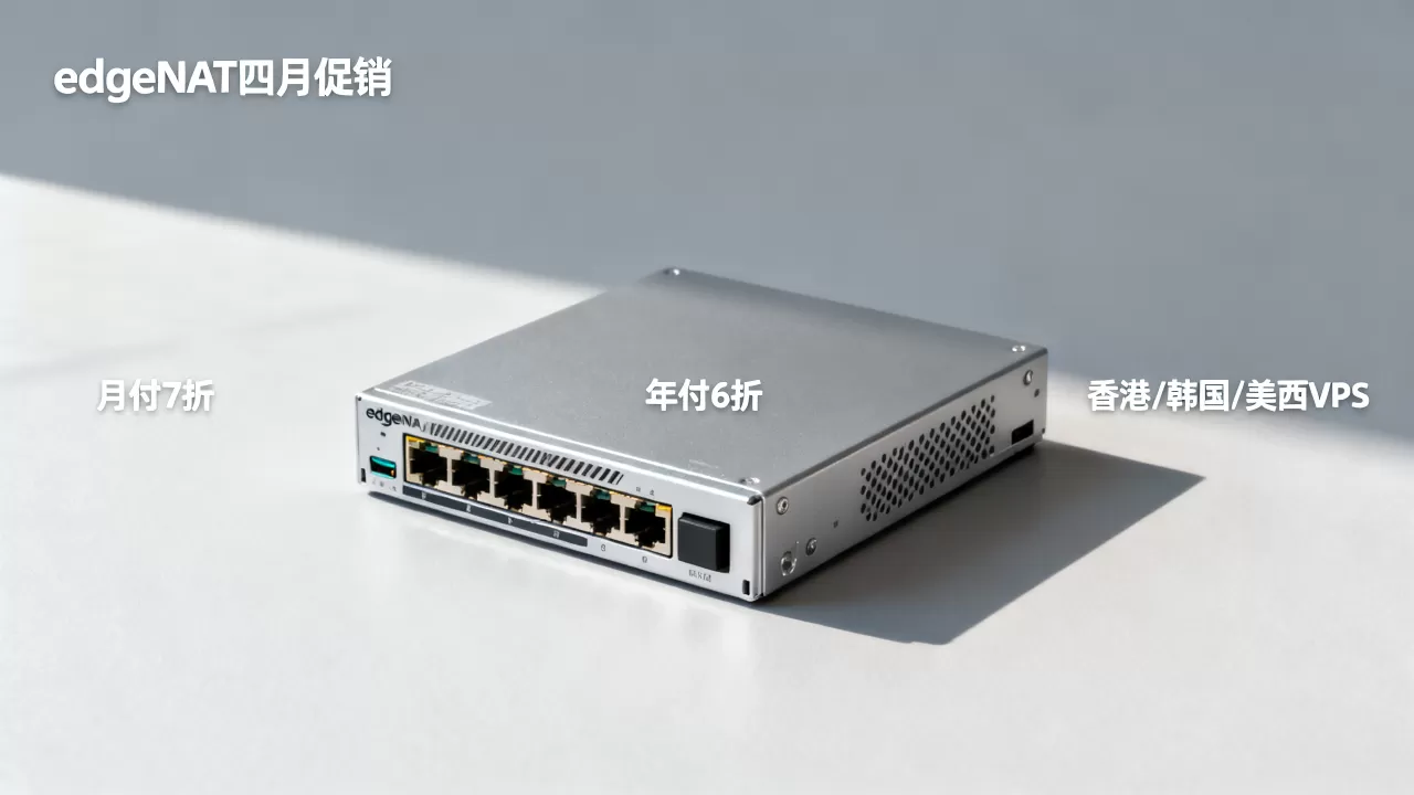 edgeNAT四月促销月付7折年付6折，香港韩国美西VPS怎么选