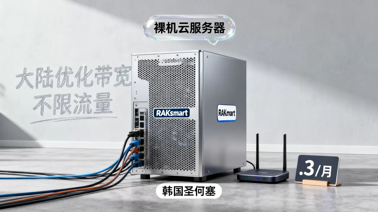 RAKsmart韩国圣何塞裸机云服务器低至.3/月,大陆优化带宽不限流量靠谱吗 RAKsmart韩国圣何塞裸机云服务器低至.3/月,大陆优化带宽不限流量靠谱吗