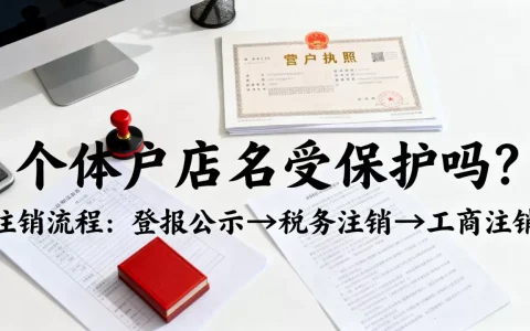 个体户注册的店名受保护吗，个体户营业执照注销流程