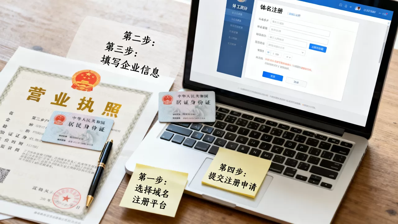 个体工商户域名注册怎么操作？个体工商户注册域名流程