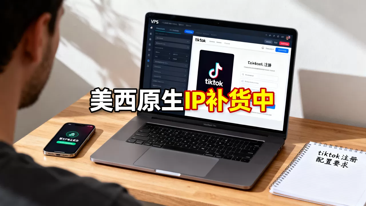 六六云VPS美西原生IP补货了吗？tiktok账号注册需要什么配置