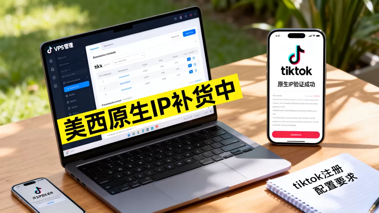 六六云VPS美西原生IP补货了吗？tiktok账号注册需要什么配置