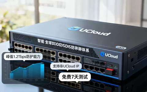 UCloud智能全球DDoS防御体系，内地高防UADS-峰值1.2Tbps防护能力，支持非UCloud IP，免费7天测试真的靠谱吗？
