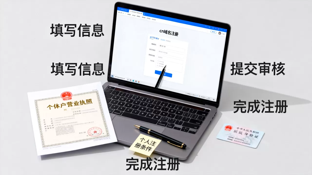 个体户如何注册cn域名？个人注册cn域名需要什么条件