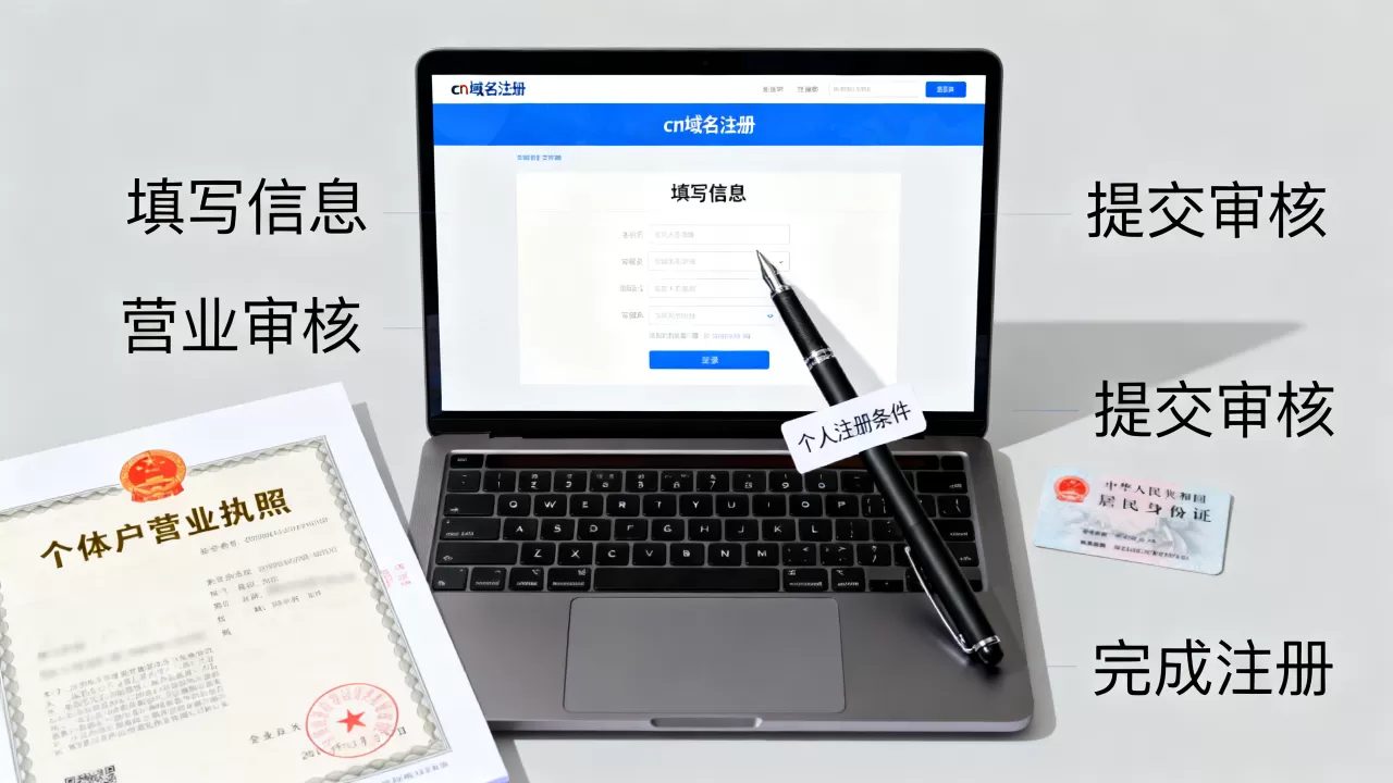 个体户如何注册cn域名？个人注册cn域名需要什么条件
