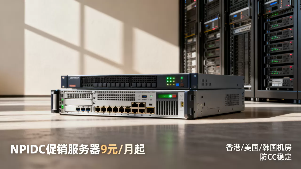 NPIDC促销服务器9元/月起，香港美国韩国机房防CC哪个最稳定