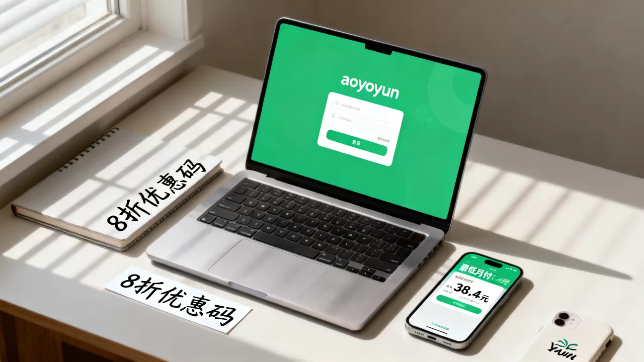 傲游主机8折优惠码怎么用？aoyoyun最低月付38.4元