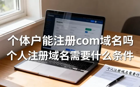 个体户能注册com域名吗，个人注册域名需要什么条件