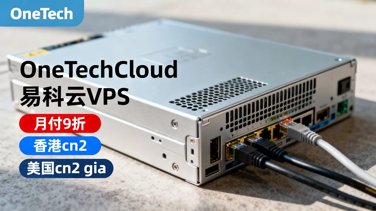 OneTechCloud易科云VPS月付9折是真的吗？香港cn2美国cn2 gia vps推荐