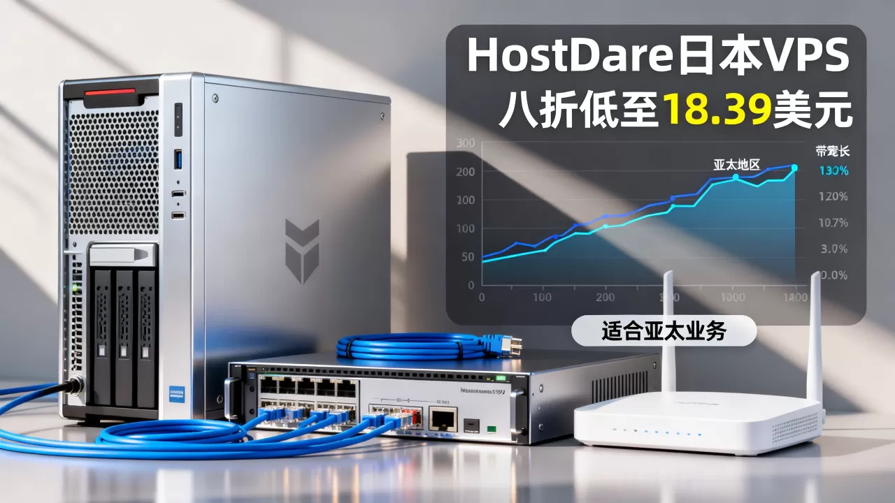 HostDare日本VPS八折低至18.39美元适合亚太业务吗 HostDare日本VPS八折低至18.39美元适合亚太业务吗