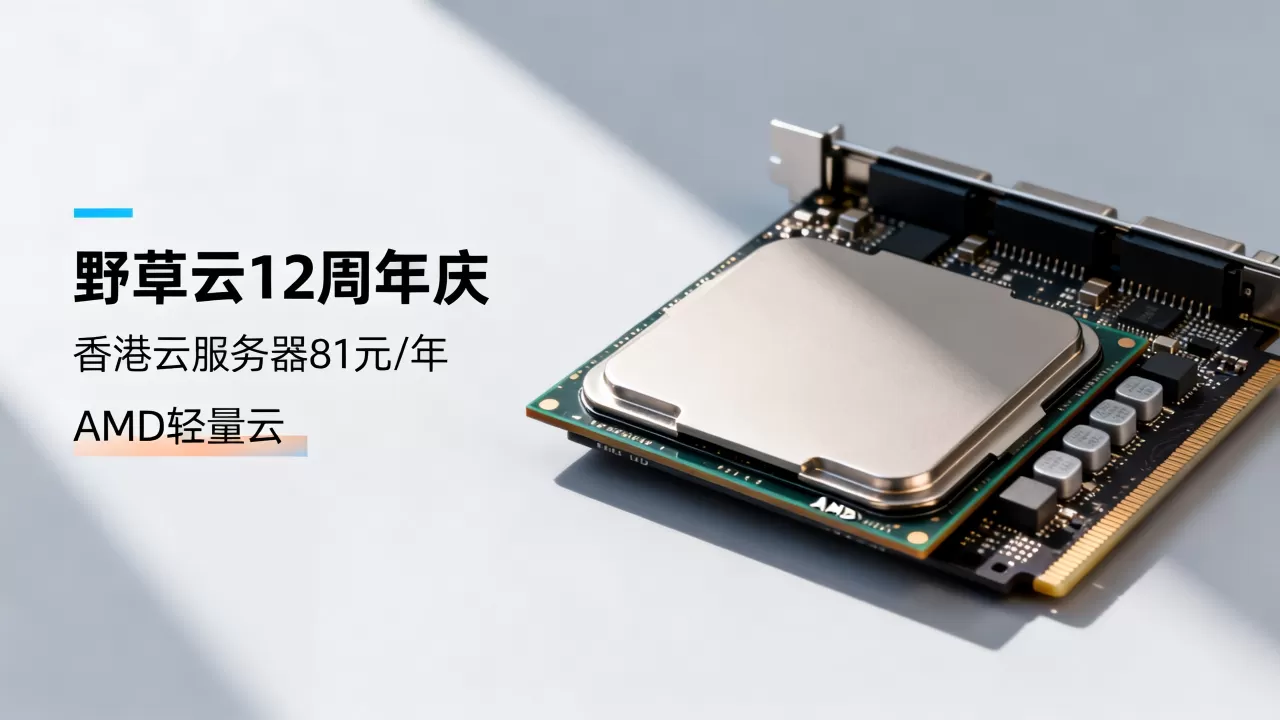 野草云12周年庆香港云服务器81元/年值得买吗？香港AMD轻量云价格
