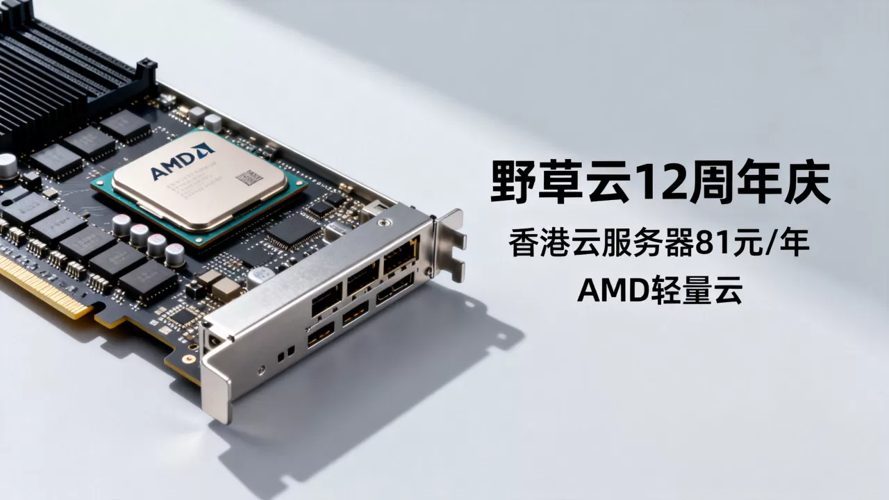 野草云12周年庆香港云服务器81元/年值得买吗？香港AMD轻量云价格