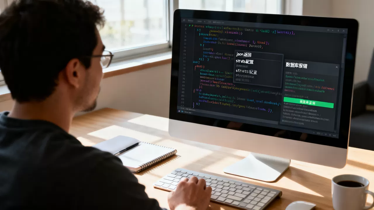 action方法返回json数据库报错？如何配置struts返回json