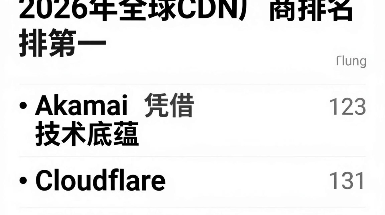 全球cdn厂商排名