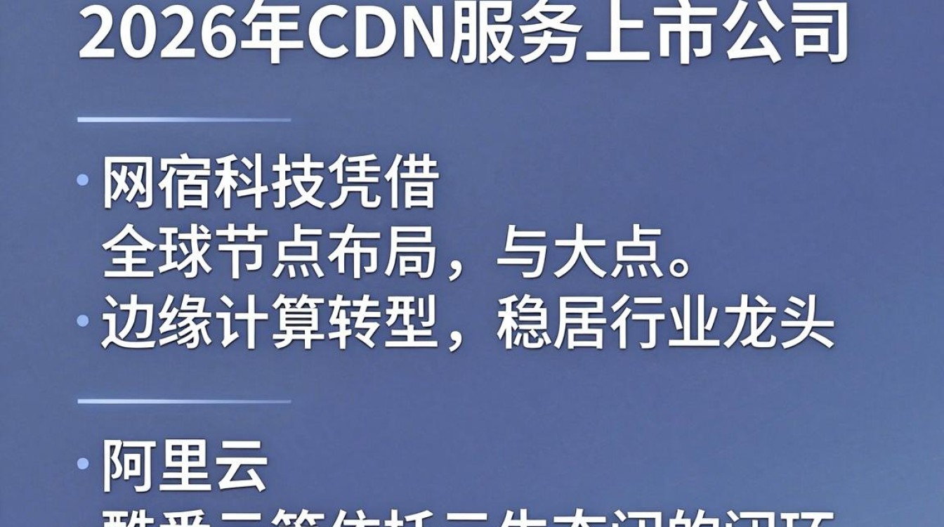 cdn服务上市公司 cdn服务上市公司