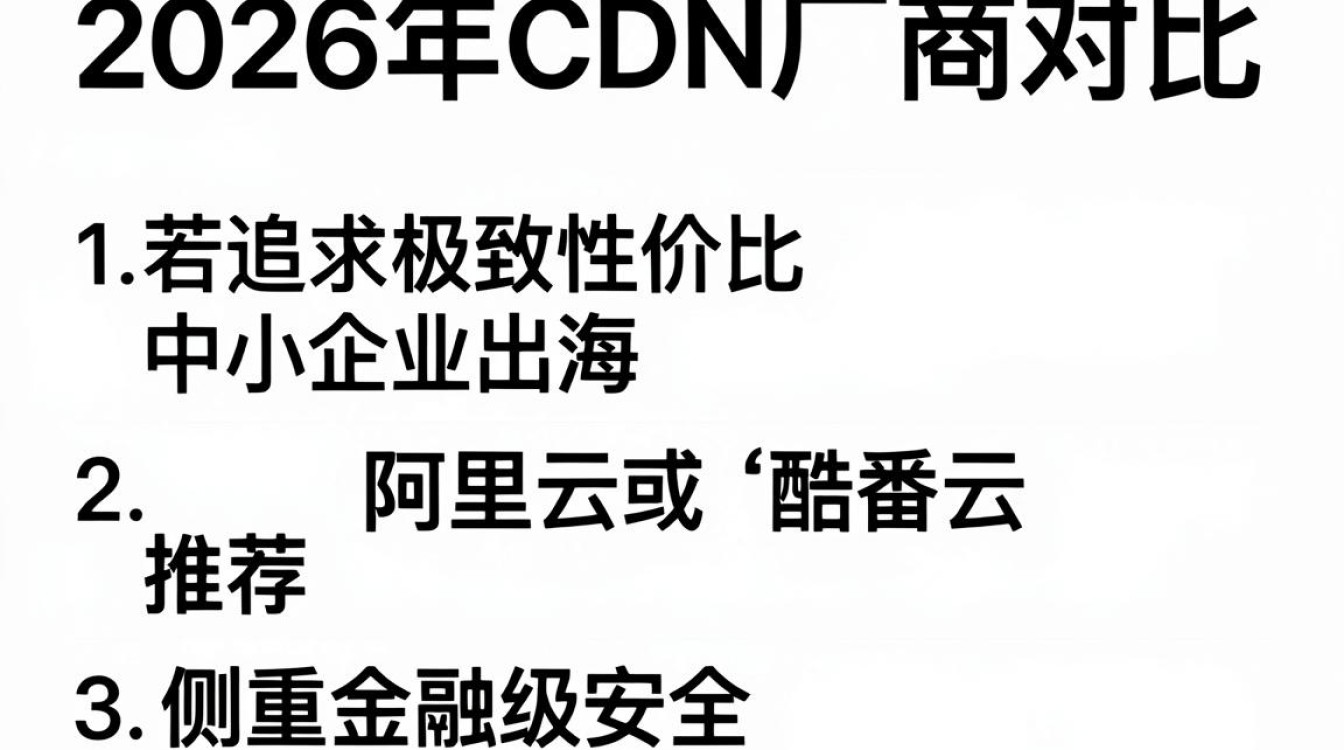 cdn厂商对比 cdn厂商对比