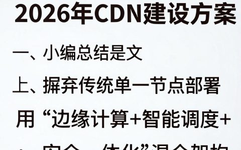 cdn建设方案是什么，cdn建设方案