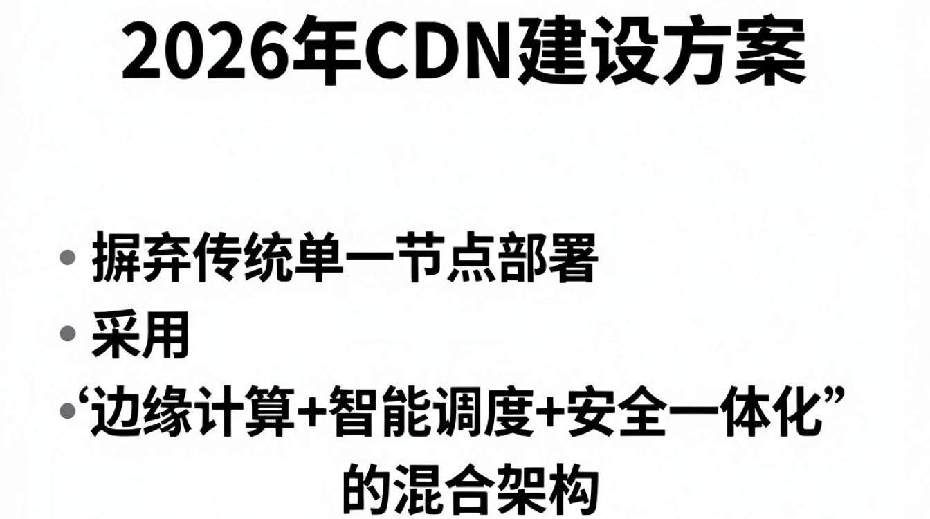 cdn建设方案 cdn建设方案