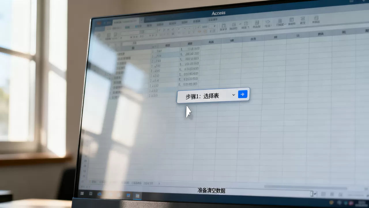 Access怎么清空表数据？Access清空表数据库表