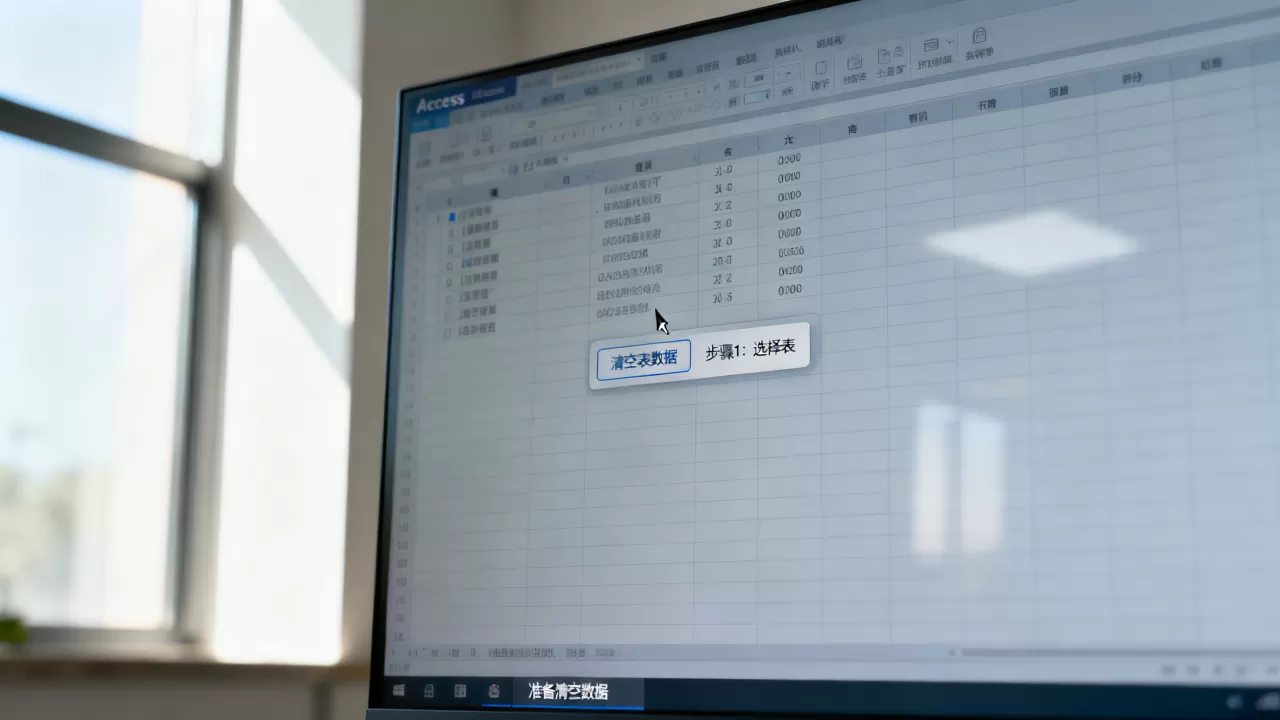 Access怎么清空表数据？Access清空表数据库表