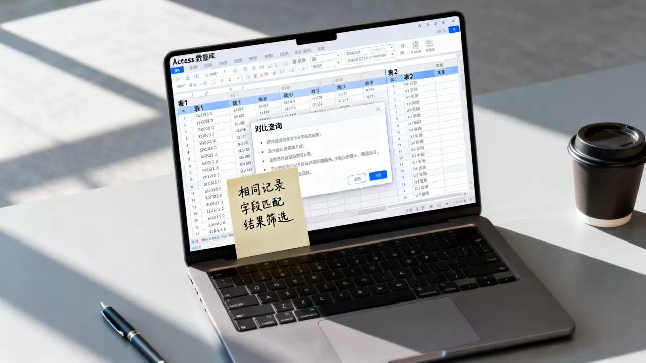 Access如何比对2个表中的相同数据？Access数据库对比两个表相同记录的详细方法