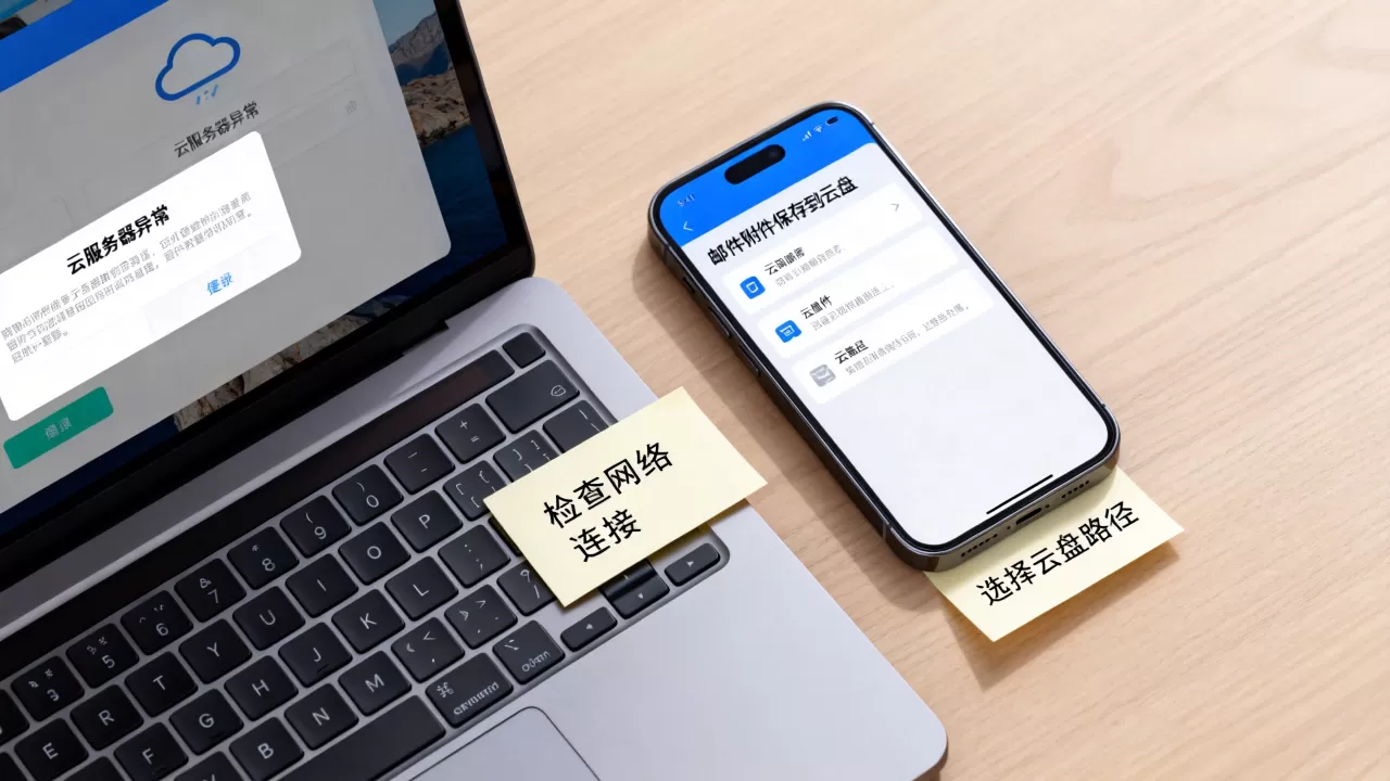 保存到云服务器异常怎么办？邮件附件如何保存到云盘