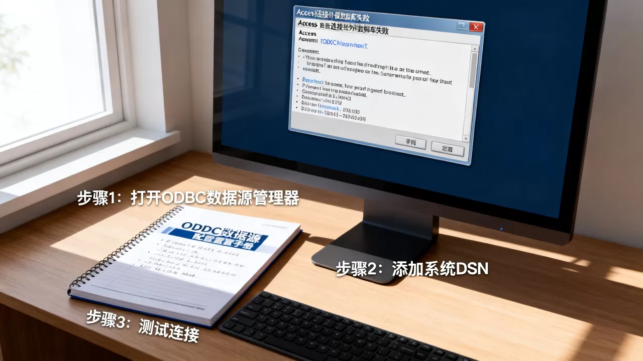Access连接外部数据库失败怎么办?如何配置ODBC数据源 Access连接外部数据库失败怎么办?如何配置ODBC数据源