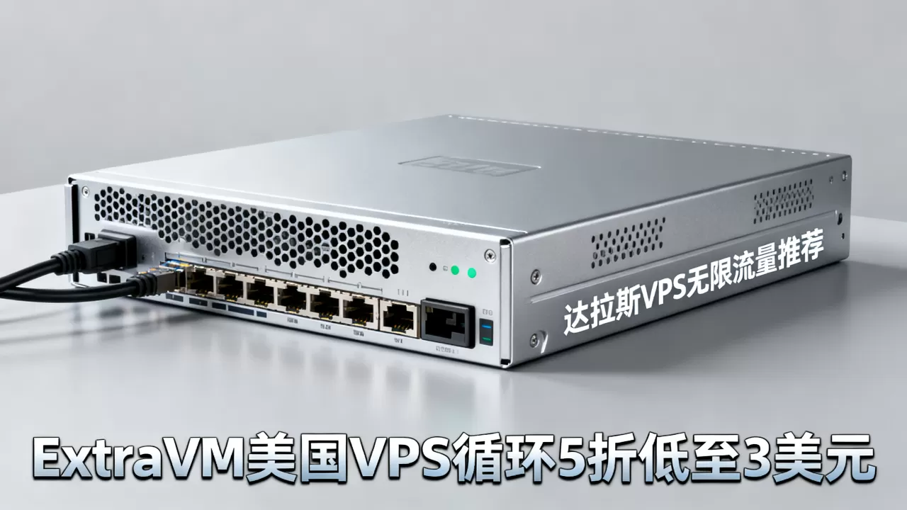ExtraVM美国VPS循环5折低至3美元,达拉斯VPS无限流量推荐 ExtraVM美国VPS循环5折低至3美元,达拉斯VPS无限流量推荐