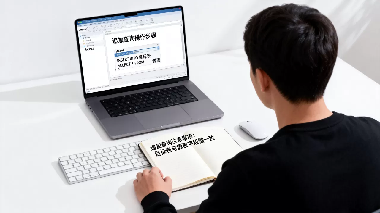 access数据库追加查询怎么操作？access数据库追加查询语句