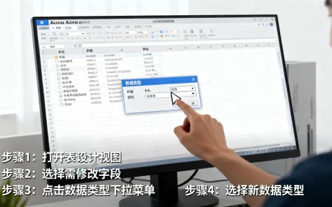Access数据库表格如何更新数据类型？access数据库修改字段类型